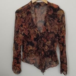 ECI New York sheer blouse